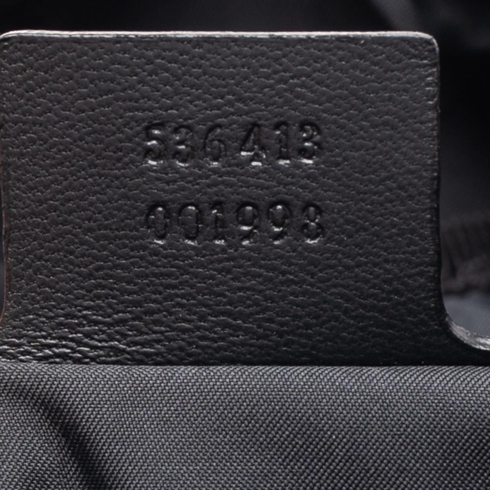 Gucci Black/Gold Interlocking GG Leather And Mesh Dapper Dan Backpack 8