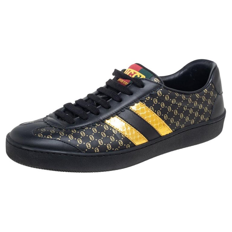 Black and yellow gucci shoes clearance
