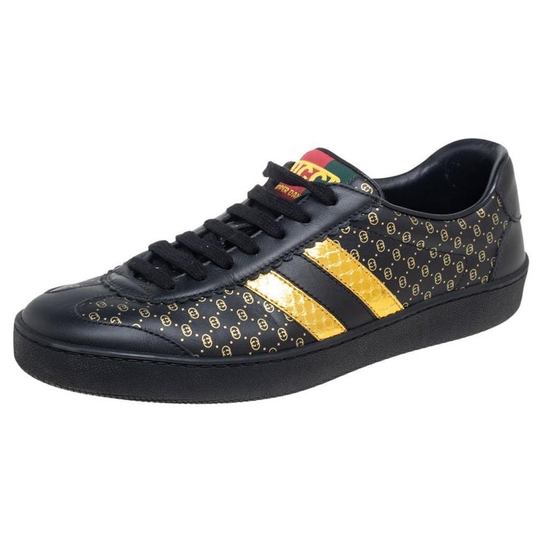 Bank kuffert transfusion Gucci Black/Gold Leather Web Dapper Dan Sneakers Size 38 at 1stDibs |  dapper dan shoes, gucci dapper dan sandals, black and gold gucci shoes