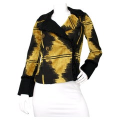 Gucci Black & Gold Pattern Velvet Detailed Jacket F/W Runway 2008