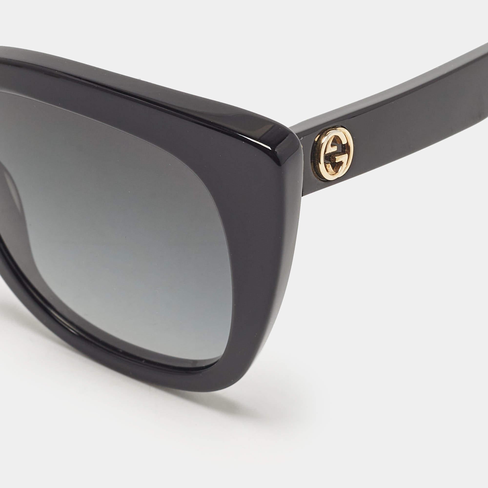 Gucci Black Gradient GG0163S Interlocking G Cat Eye Sunglasses In Fair Condition In Dubai, Al Qouz 2