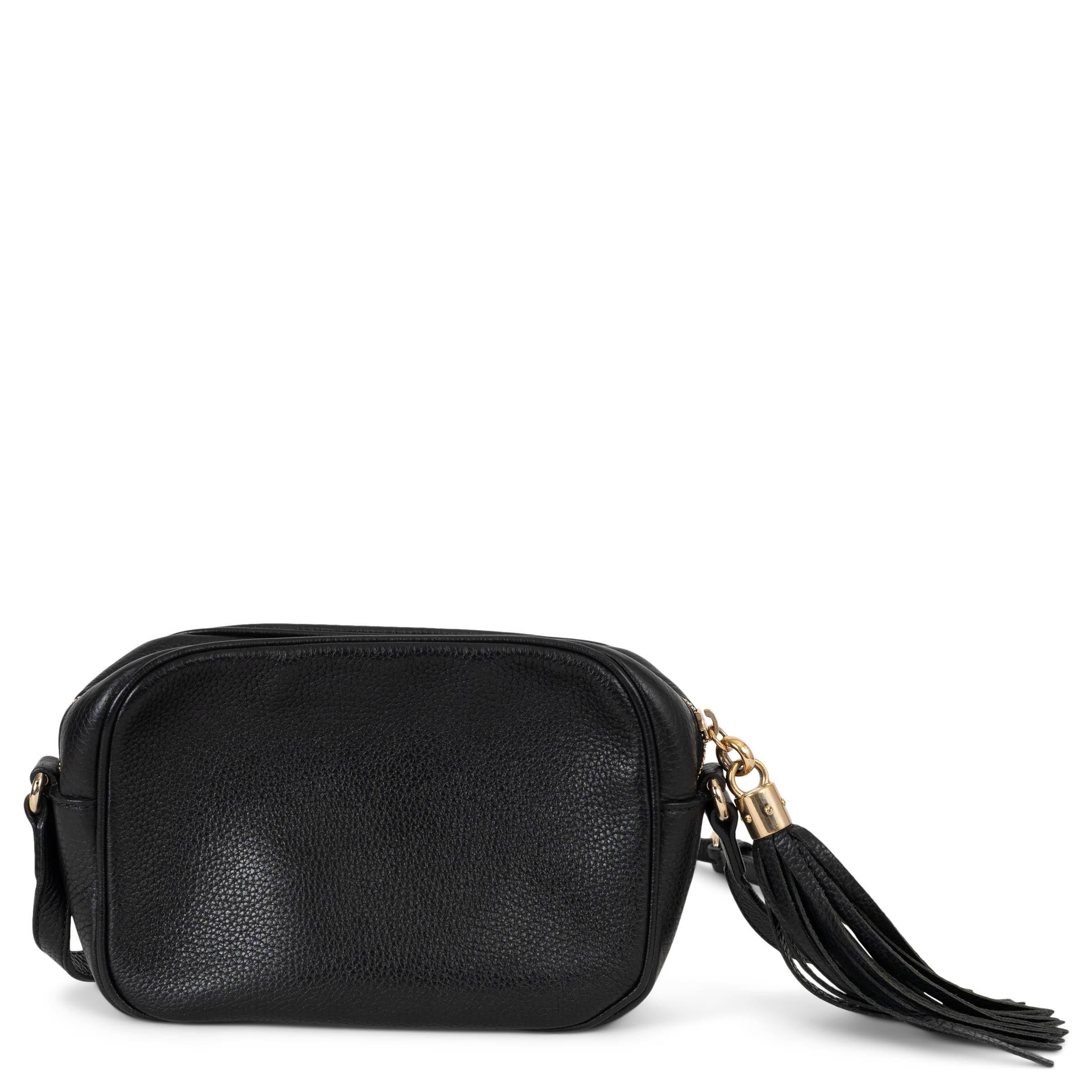 Noir GUCCI - Sac à bandoulière SOHO DISCO en cuir grainé noir en vente