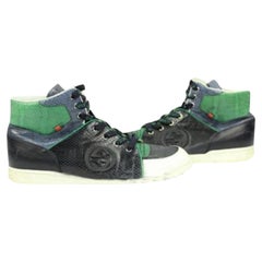 Vintage Gucci Black/ Green/ Navy/ White Sneakers Lbslm78 Black/ Green/ Navy/ Sneakers