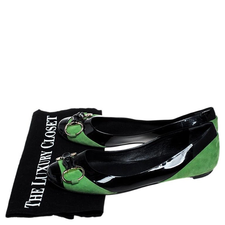 women's leather ballet flat with horsebit