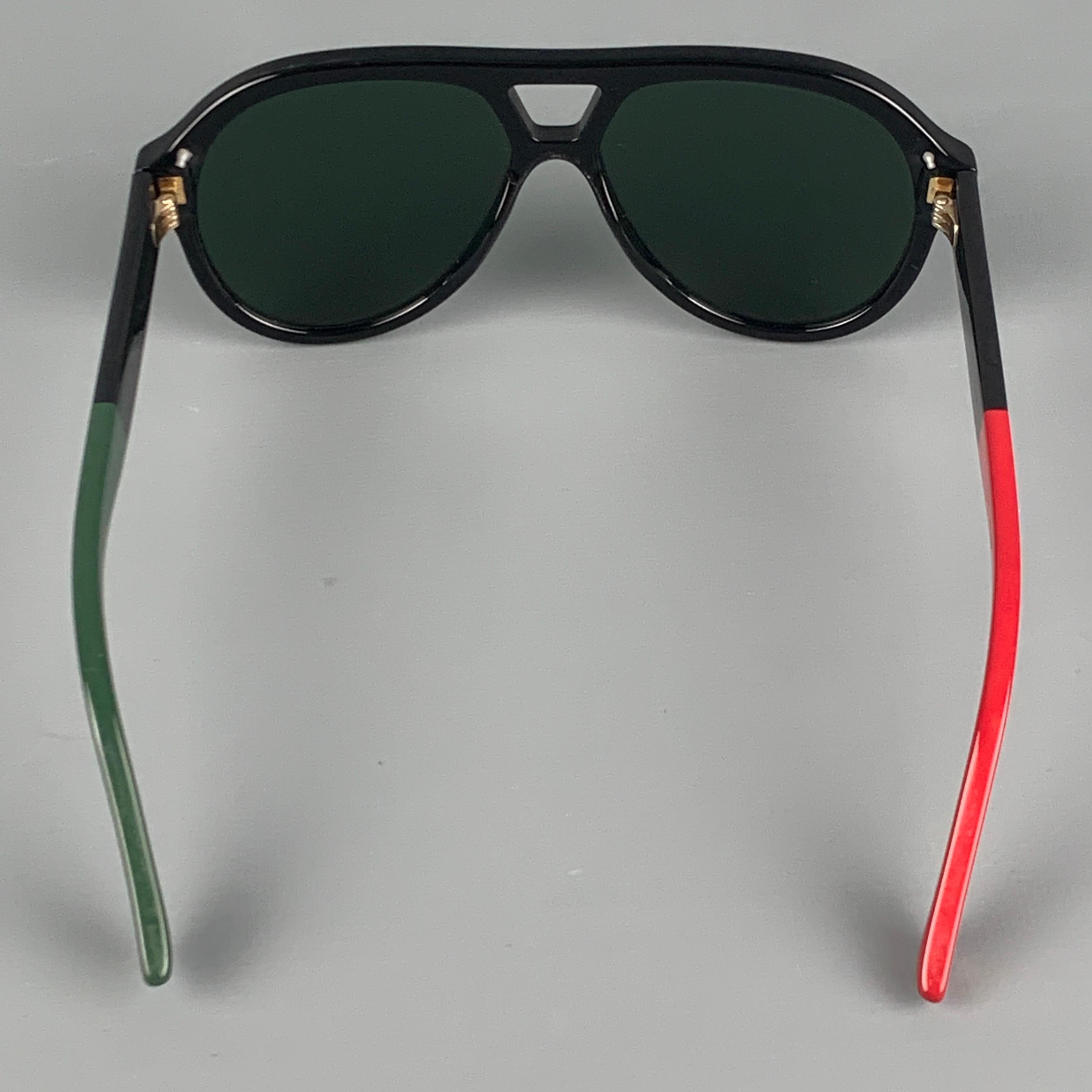 gucci sunglasses red and green sides
