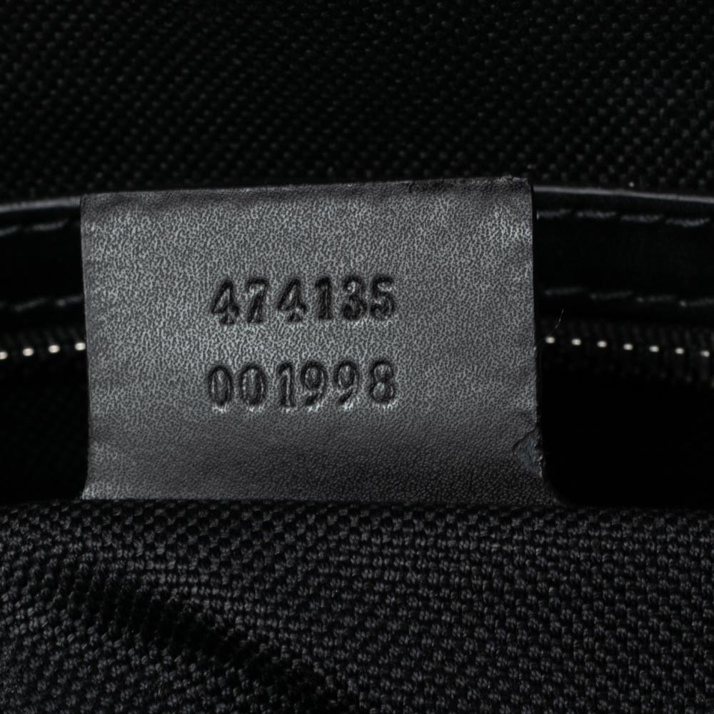 Gucci Black/Grey GG Supreme Canvas and Leather Briefcase 3