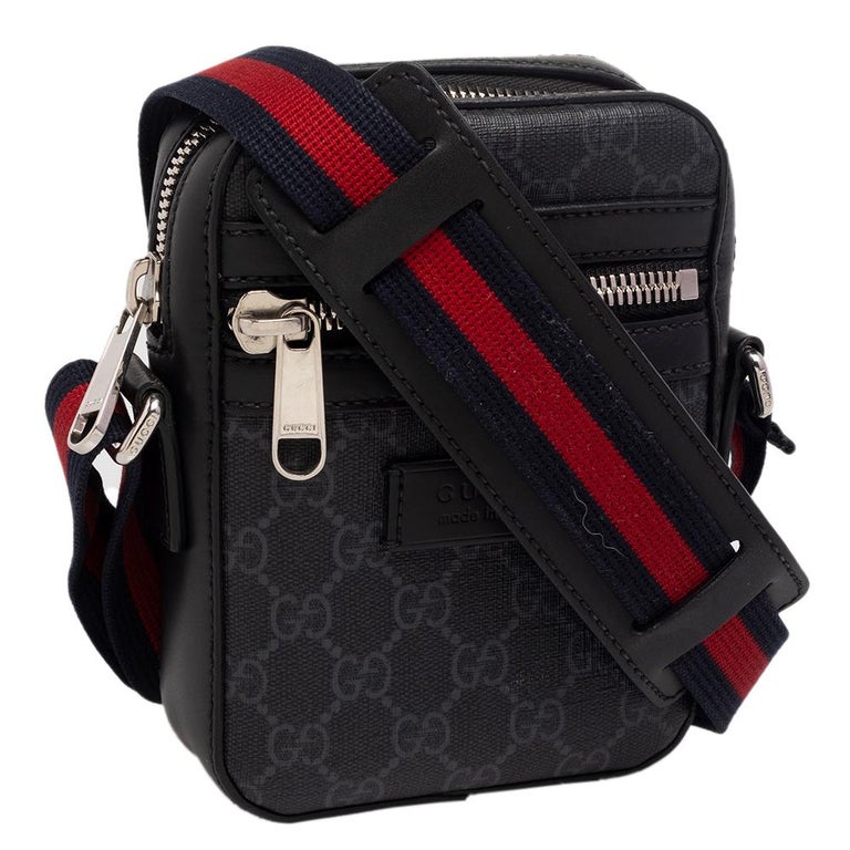 Gucci black GG Supreme Messenger Bag