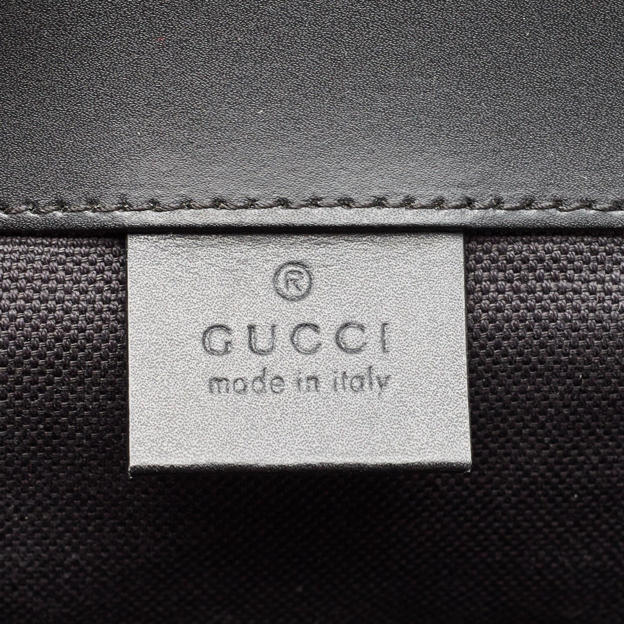 Gucci Black/Grey GG Supreme Canvas Tiger Print Backpack 6