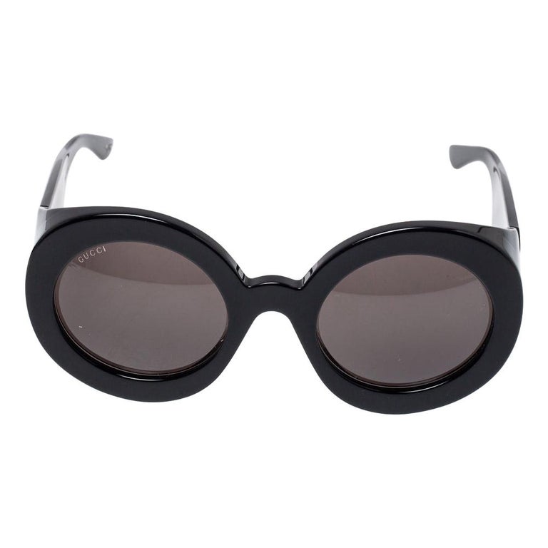 Gucci Black/ Grey GG0779S Oversized Round Acetate Sunglasses at 1stDibs |  grey acetateoversized sunglasses, gucci gg0779s