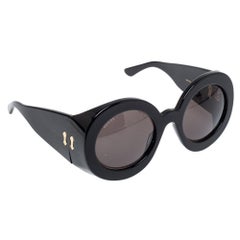 Gucci Black/ Grey GG0779S Oversized Round Acetate Sunglasses