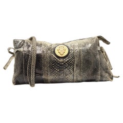 Pochette large Hysteria en python noir/gris de Gucci