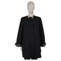 GUCCI black & grey wool 2023 REVERSIBLE DIAGONAL G Coat Jacket 38 XS