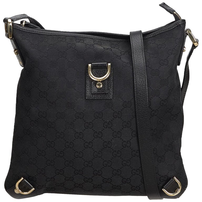 Gucci Black Guccissima Abbey Crossbody Bag at 1stdibs