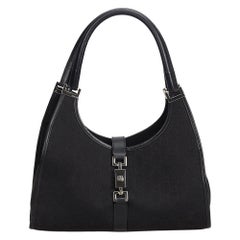 Gucci Black Guccissima Canvas Jackie Shoulder Bag