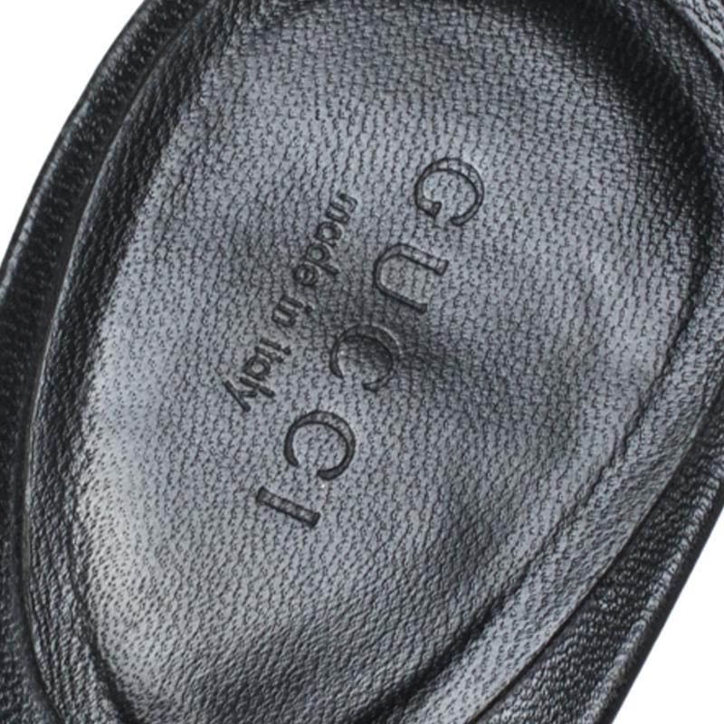 Gucci Black Guccissima Canvas Slide Sandals Size 40 2