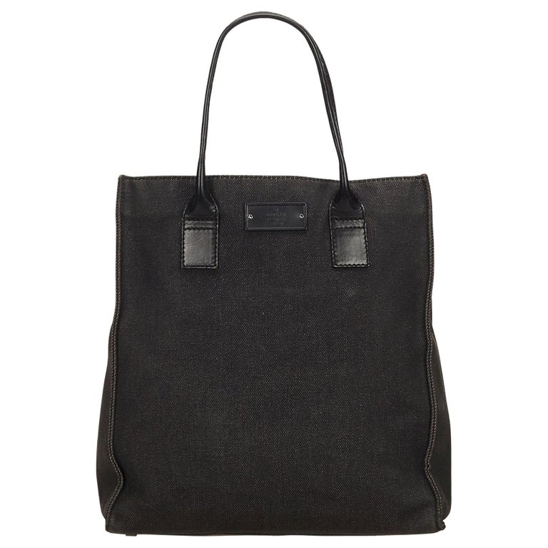 Gucci Black Guccissima Canvas Tote Bag For Sale at 1stdibs
