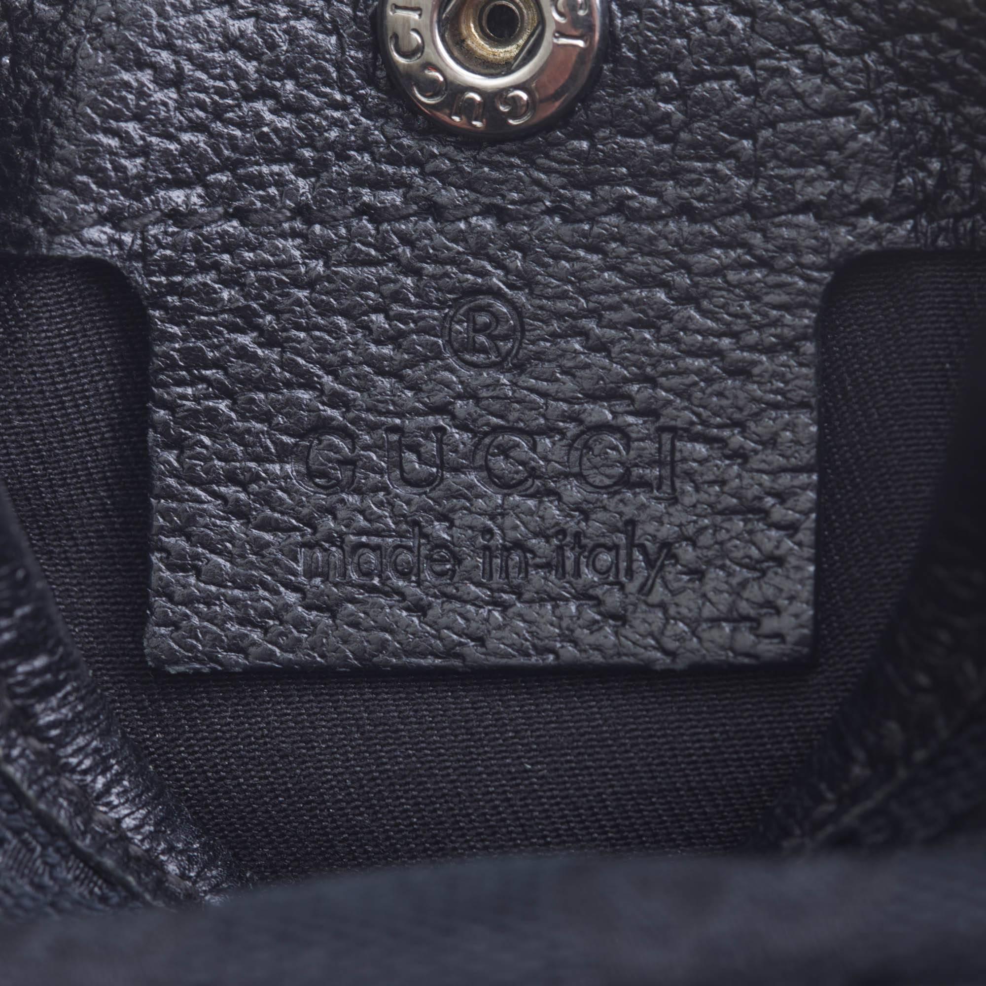 Gucci Black Guccissima Jacquard Crossbody Bag 2