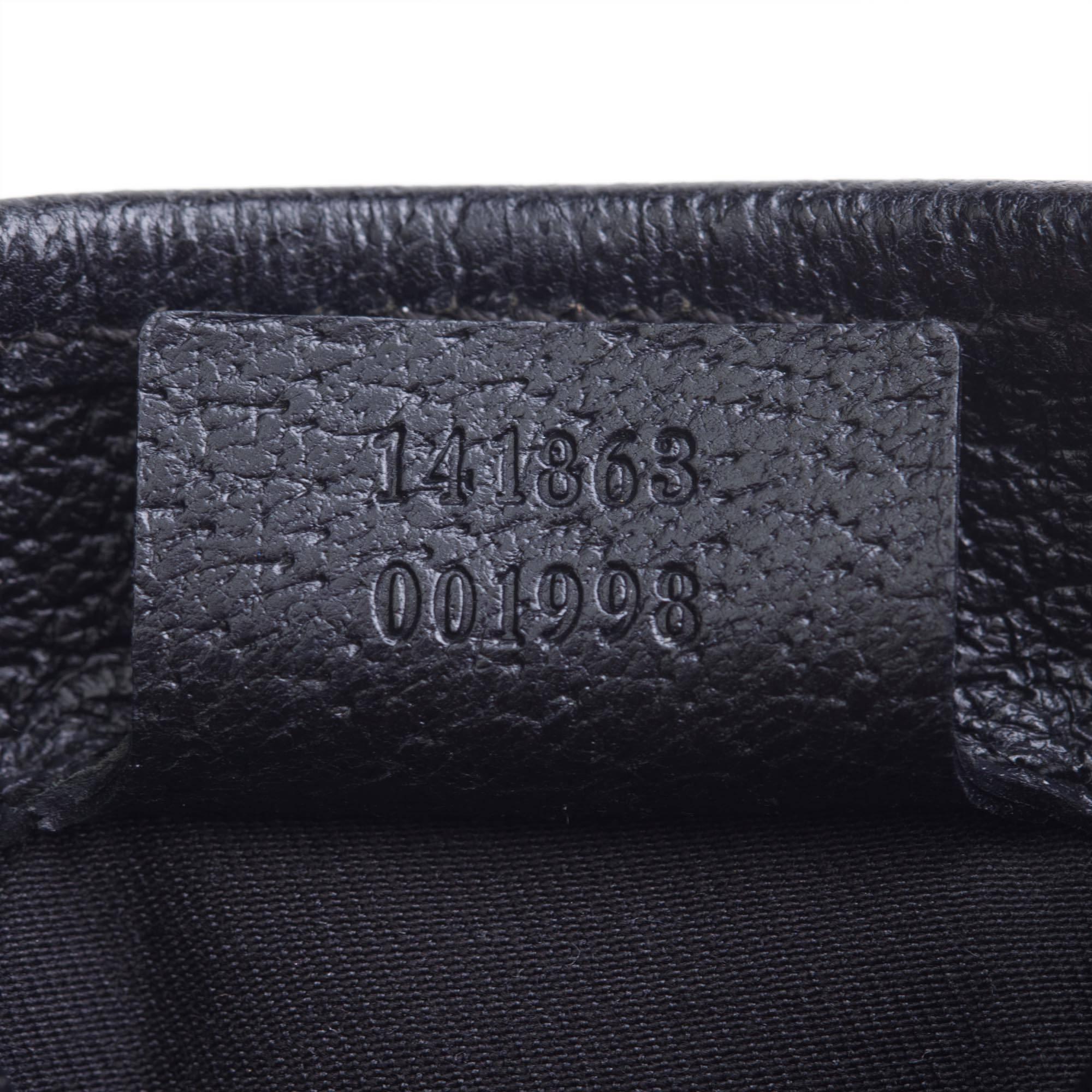 Gucci Black Guccissima Jacquard Crossbody Bag 3
