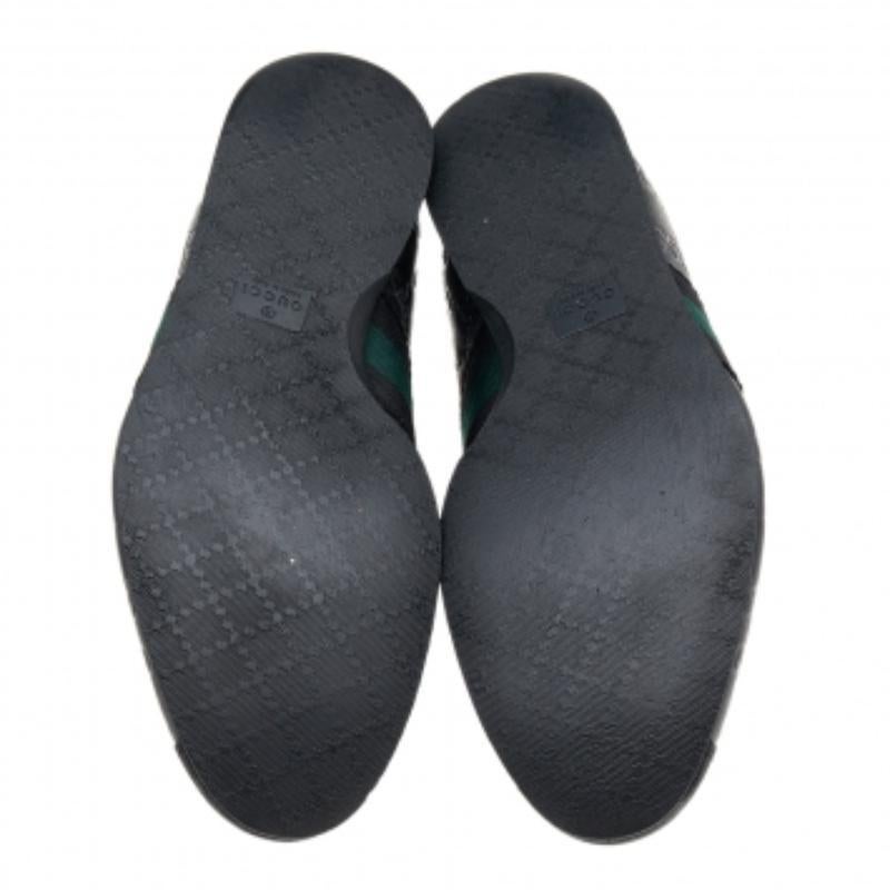 Gucci Nero Guccissima, pelle e pelle scamosciata con dettaglio Web, scarpe da ginnastica basse taglia 42 in vendita 3