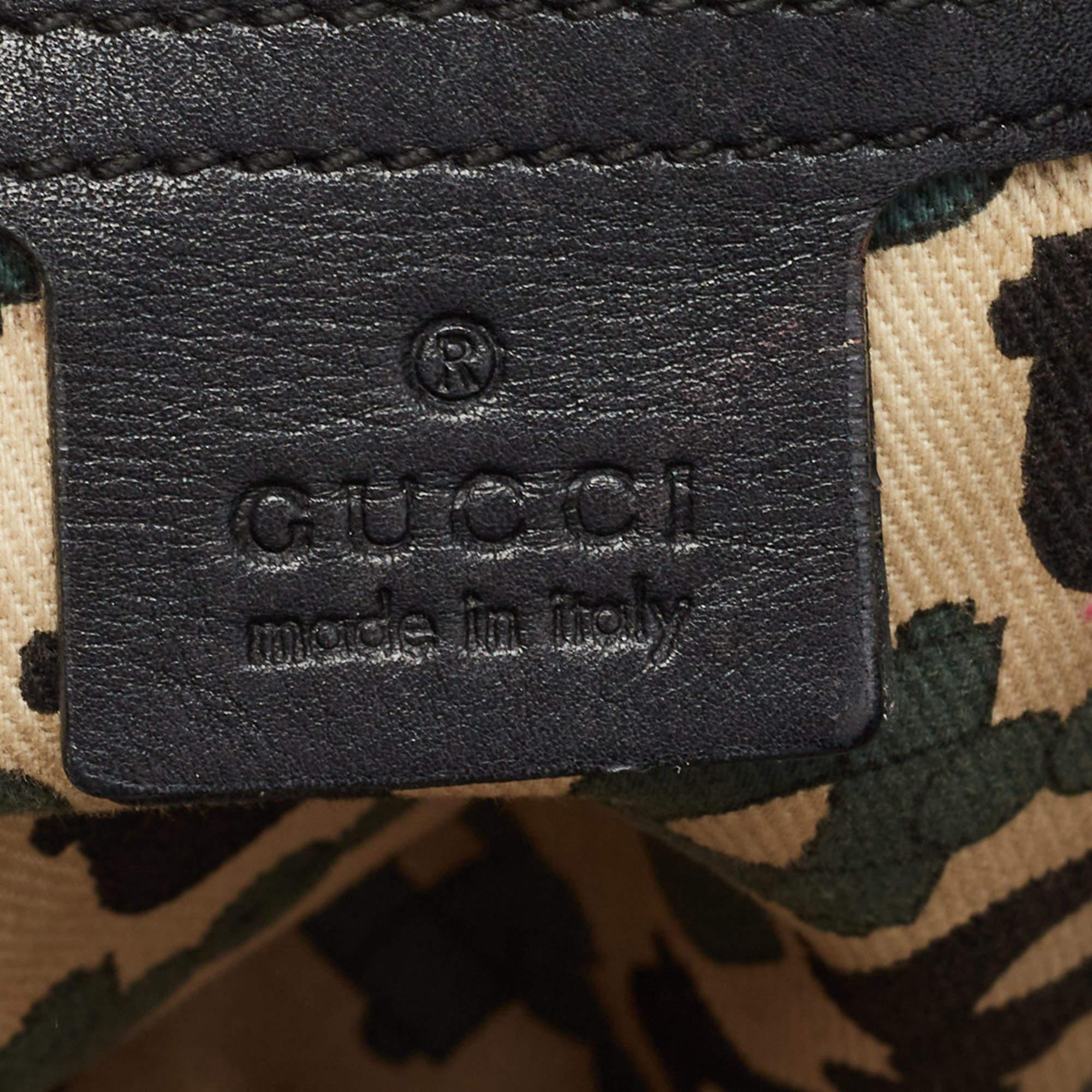 Gucci Black Guccissima Leather Babouska Shopper Tote 9