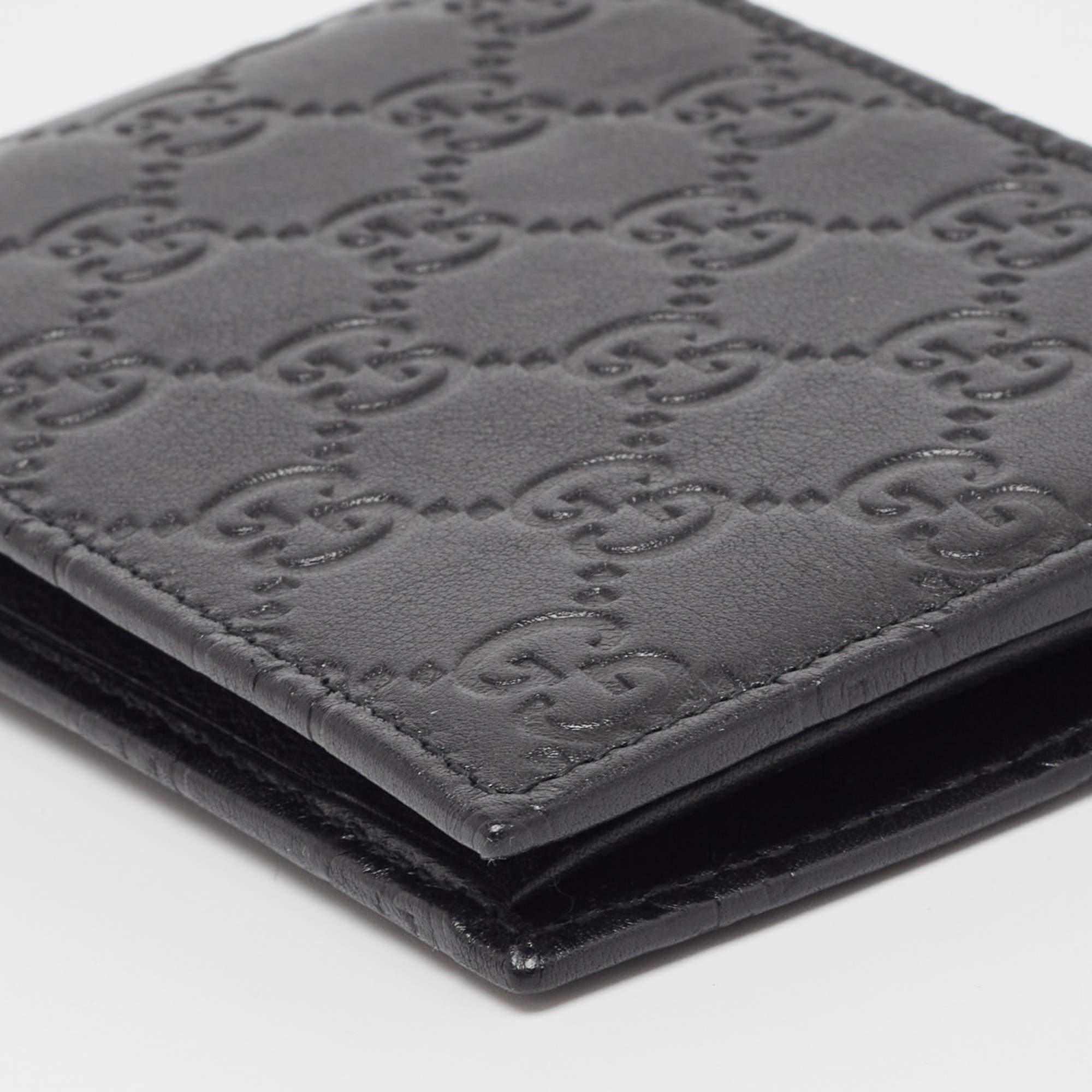 Gucci Black Guccissima Leather Bifold Wallet 1
