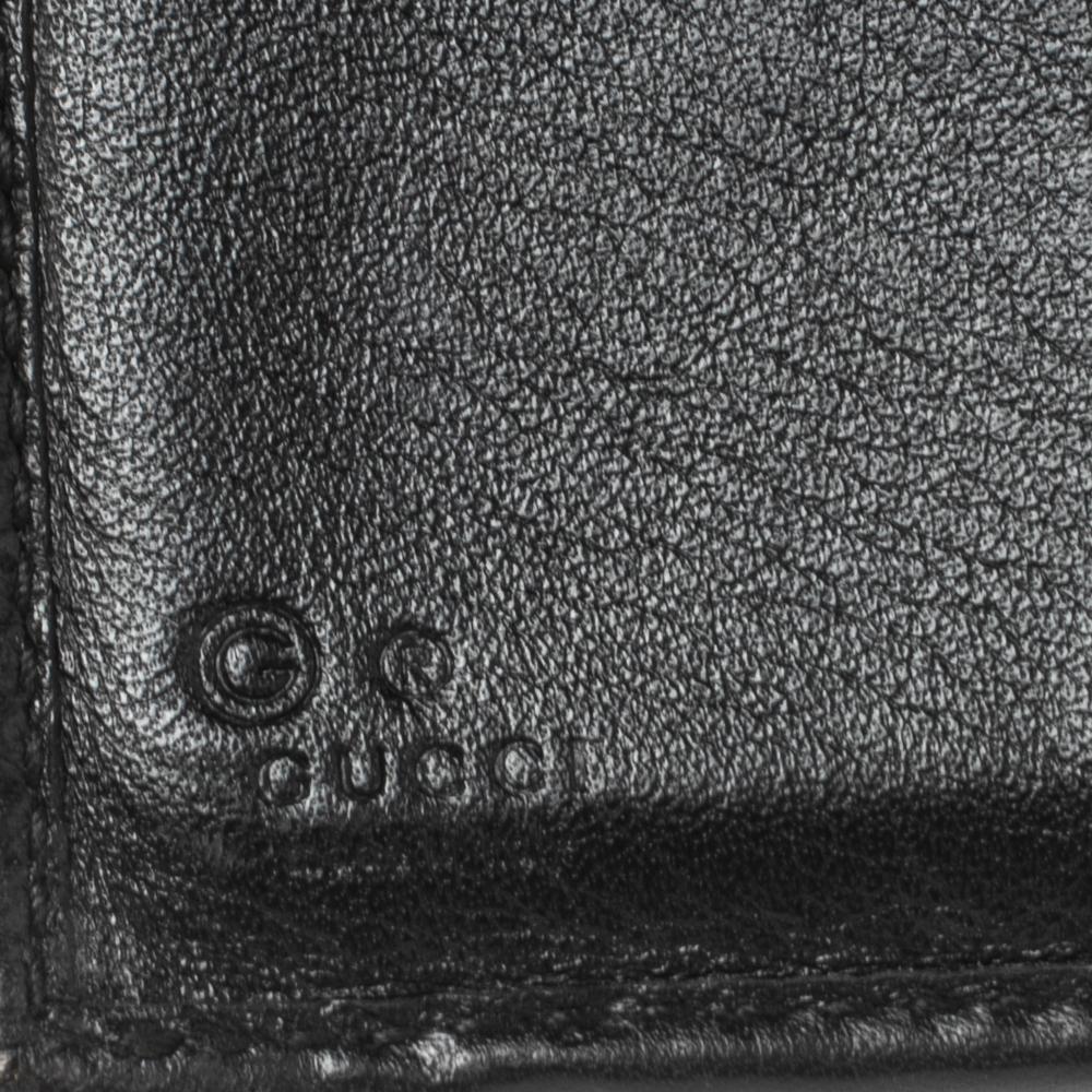 Gucci Black Guccissima Leather Continental Flap Wallet 2