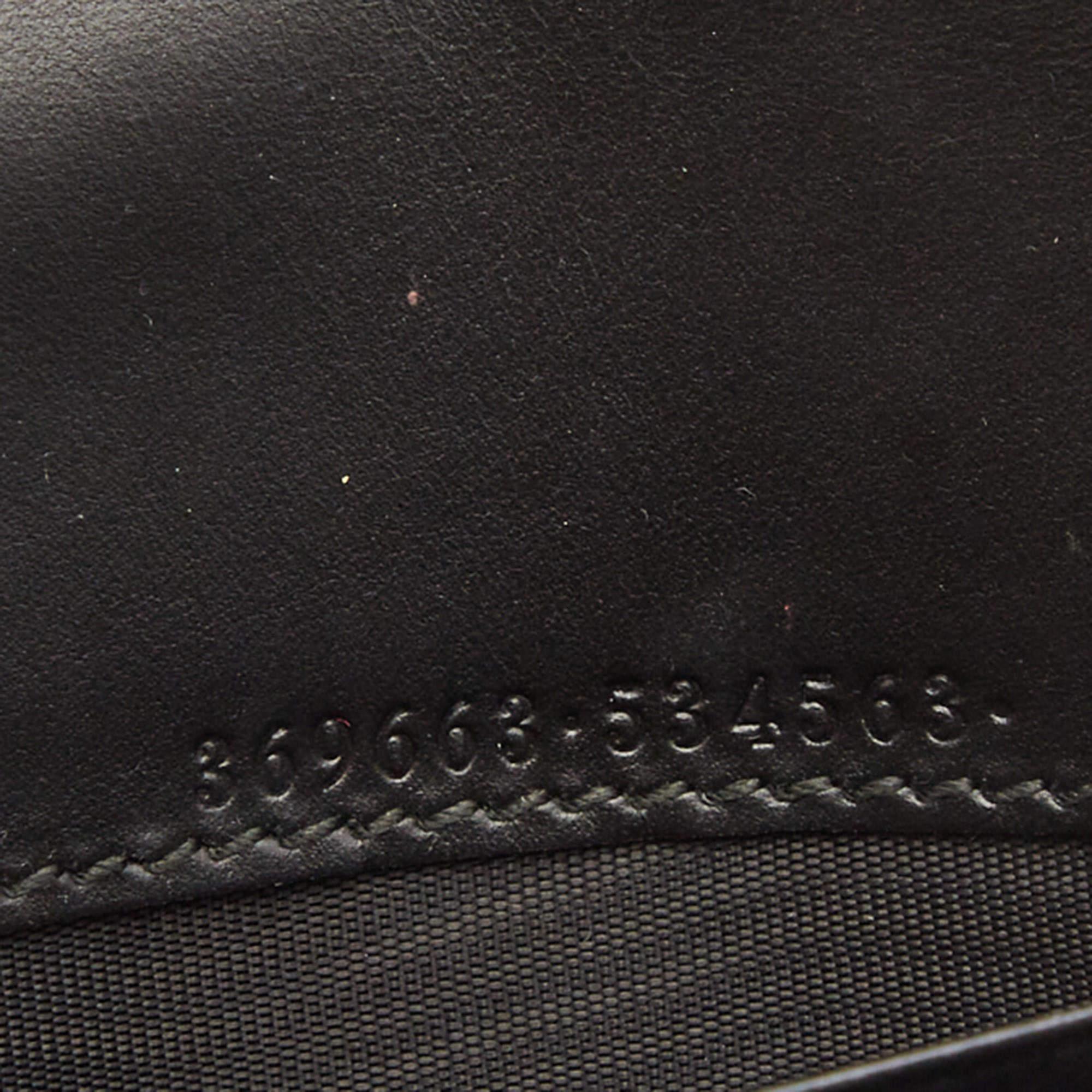 Gucci Black Guccissima Leather GG Icon Continental Wallet 9