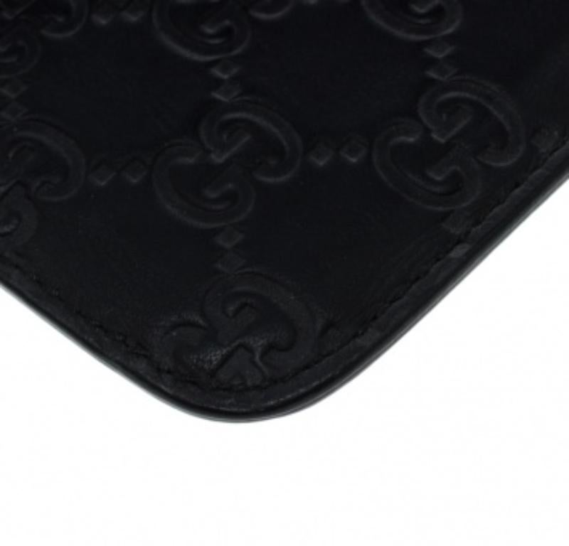 Funda iPhone 4/4s de piel Gucci Guccissima Negra Negro en venta