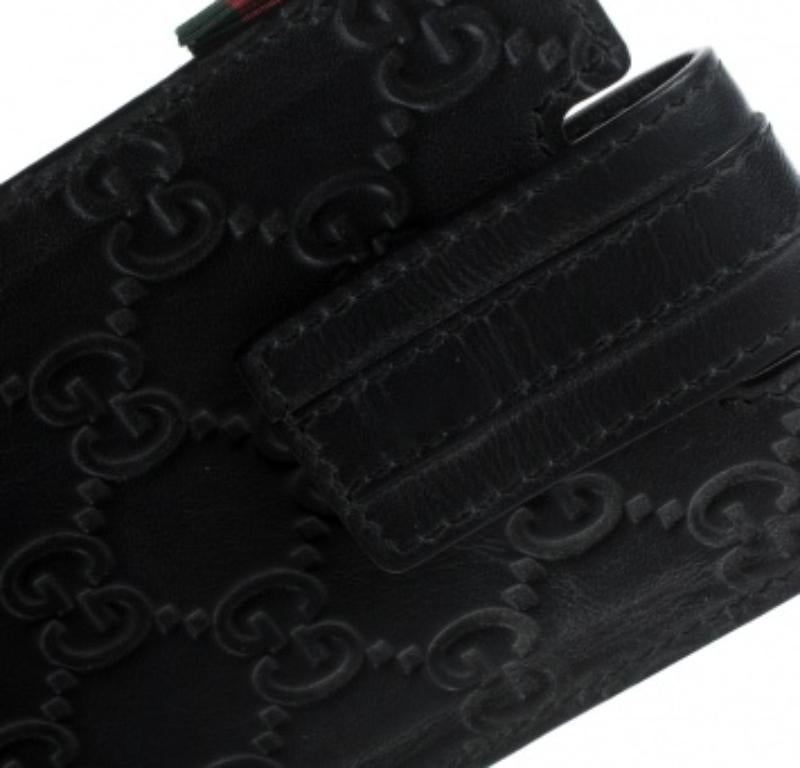 De las mujeres Funda iPhone 4/4s de piel Gucci Guccissima Negra en venta