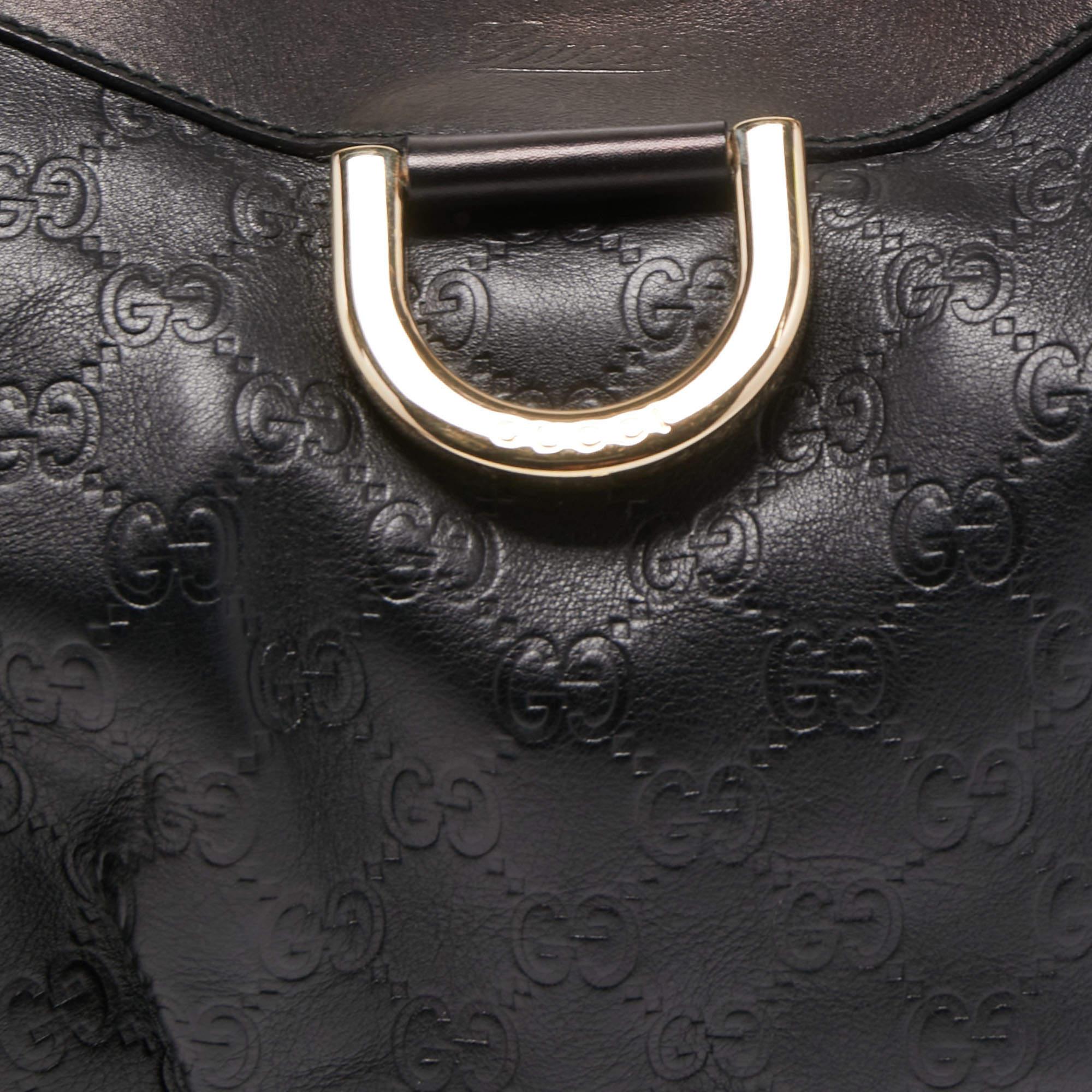 Gucci Black Guccissima Leather Large Abbey D Ring Shoulder Bag 7