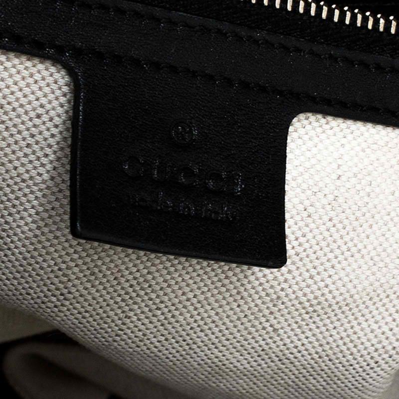 Gucci Black Guccissima Leather Large Emily Chain Shoulder Bag 6