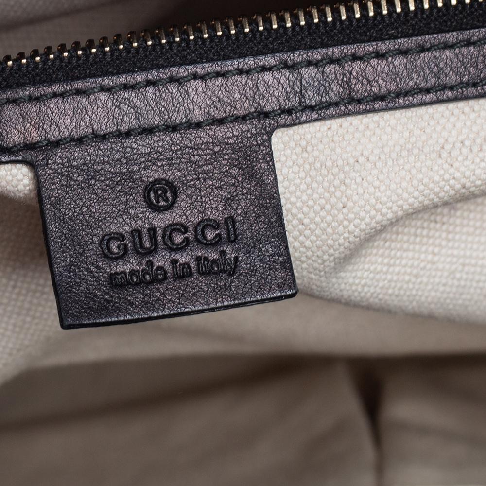Gucci Black Guccissima Leather Large Emily Chain Shoulder Bag 7