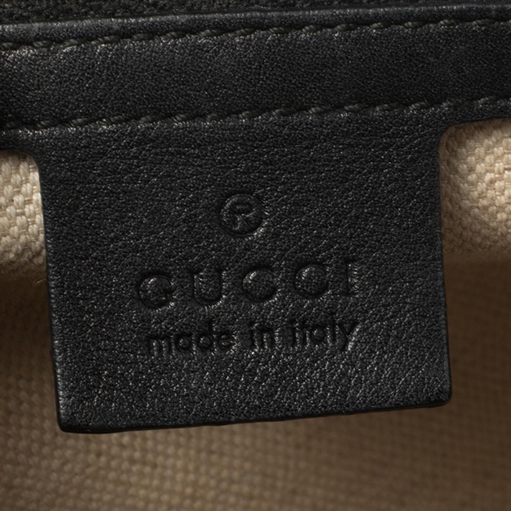 Gucci Black Guccissima Leather Large Emily Chain Shoulder Bag 1