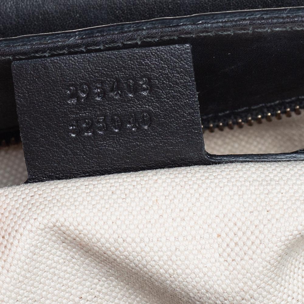 Gucci Black Guccissima Leather Large Emily Chain Shoulder Bag 2