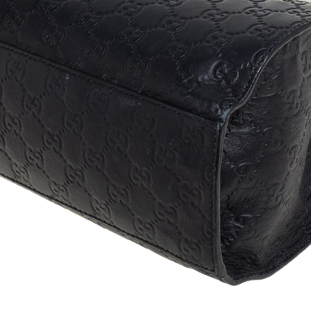 Gucci Black Guccissima Leather Large Emily Chain Shoulder Bag 5