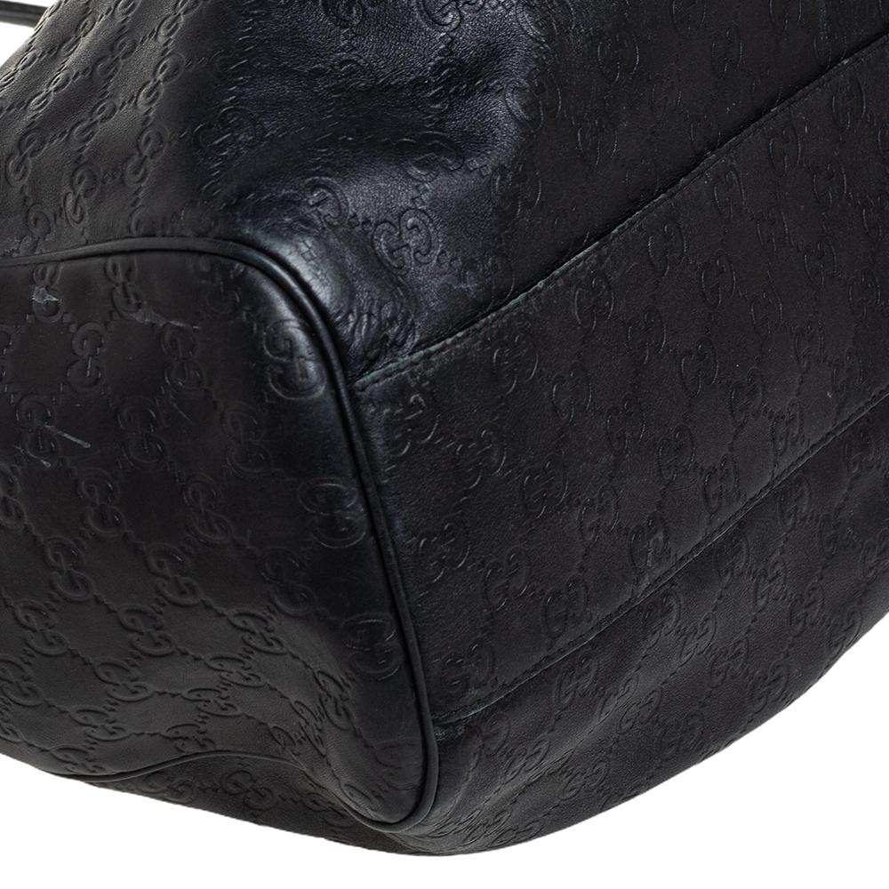 Gucci Black Guccissima Leather Large Sukey Tote 4