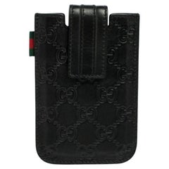 Gucci Black Guccissima Leather Leather iPhone Case