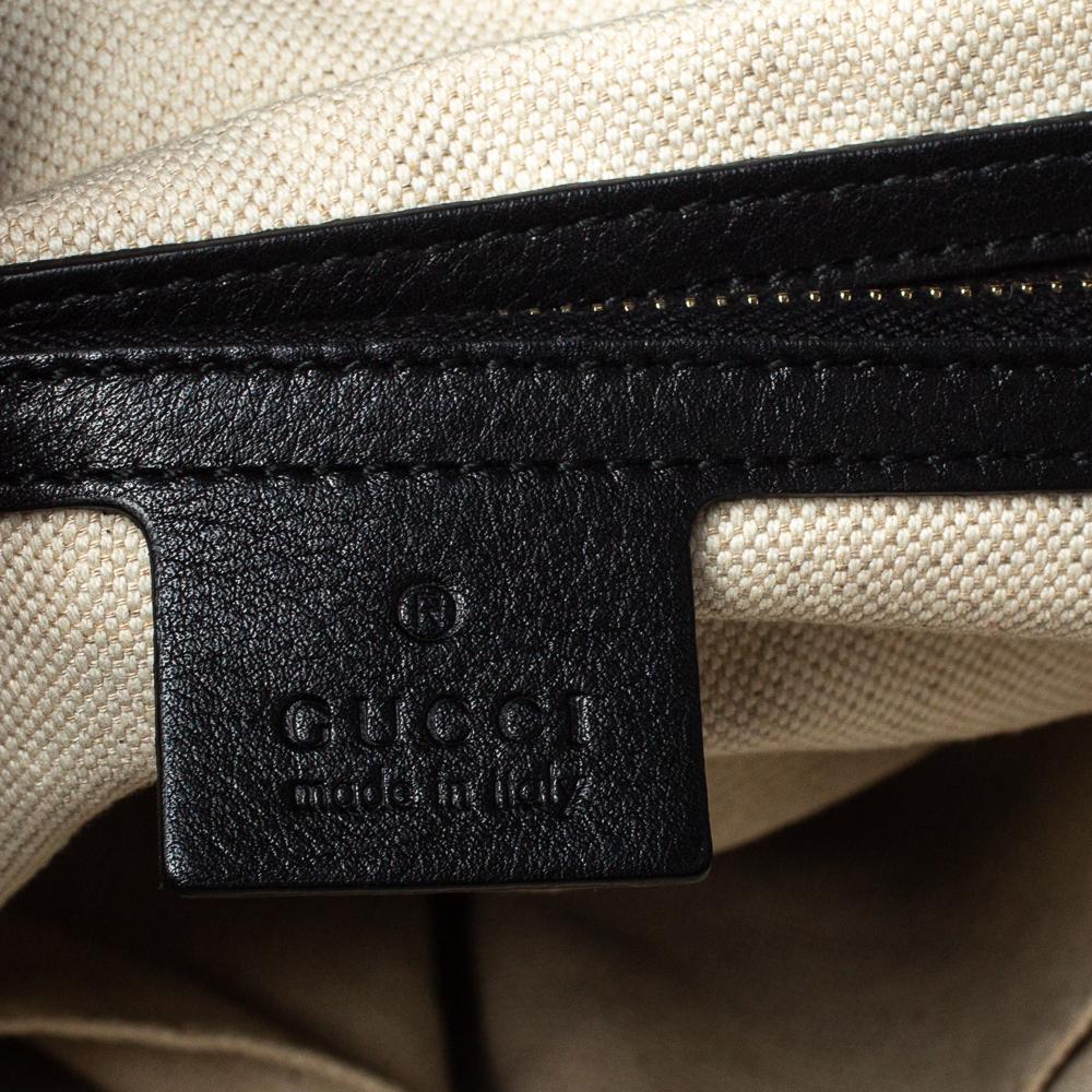 Gucci Black Guccissima Leather Medium Bree Tote 3