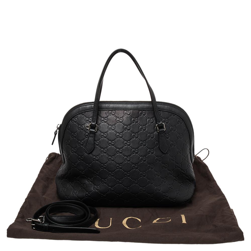 Gucci Black Guccissima Leather Medium Dome Bag 7