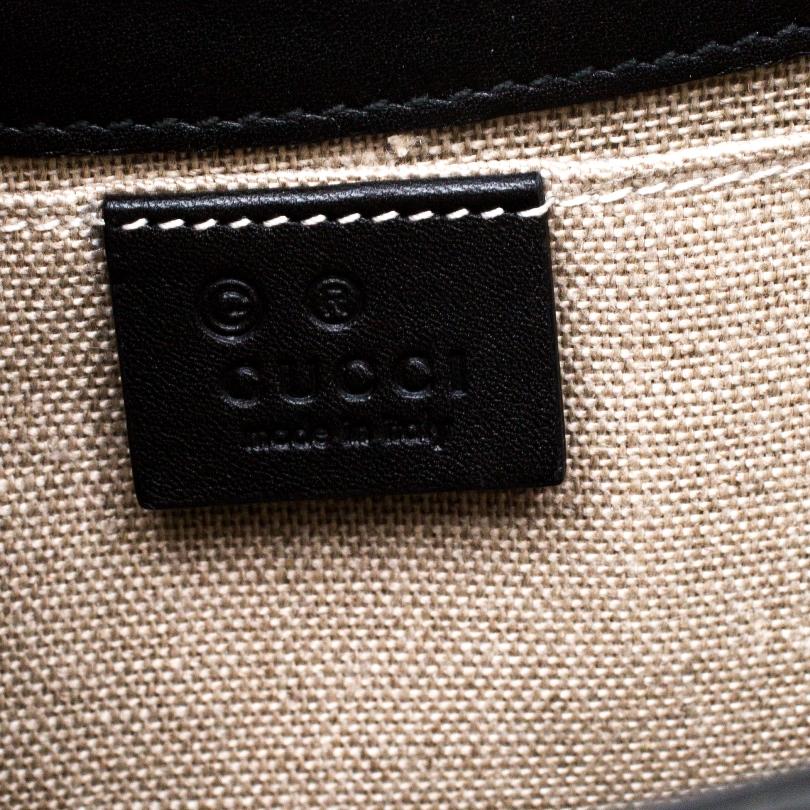 Gucci Black Guccissima Leather Medium Emily Chain Shoulder Bag 5