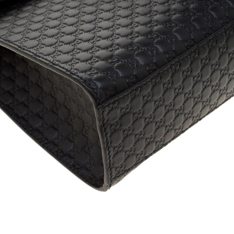 Gucci Black Guccissima Leather Medium Emily Chain Shoulder Bag 1