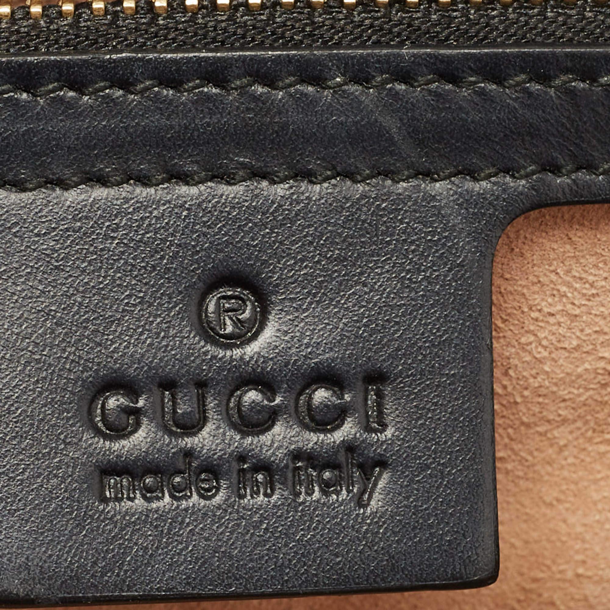 Gucci Black Guccissima Leather Medium Padlock Shoulder Bag 6