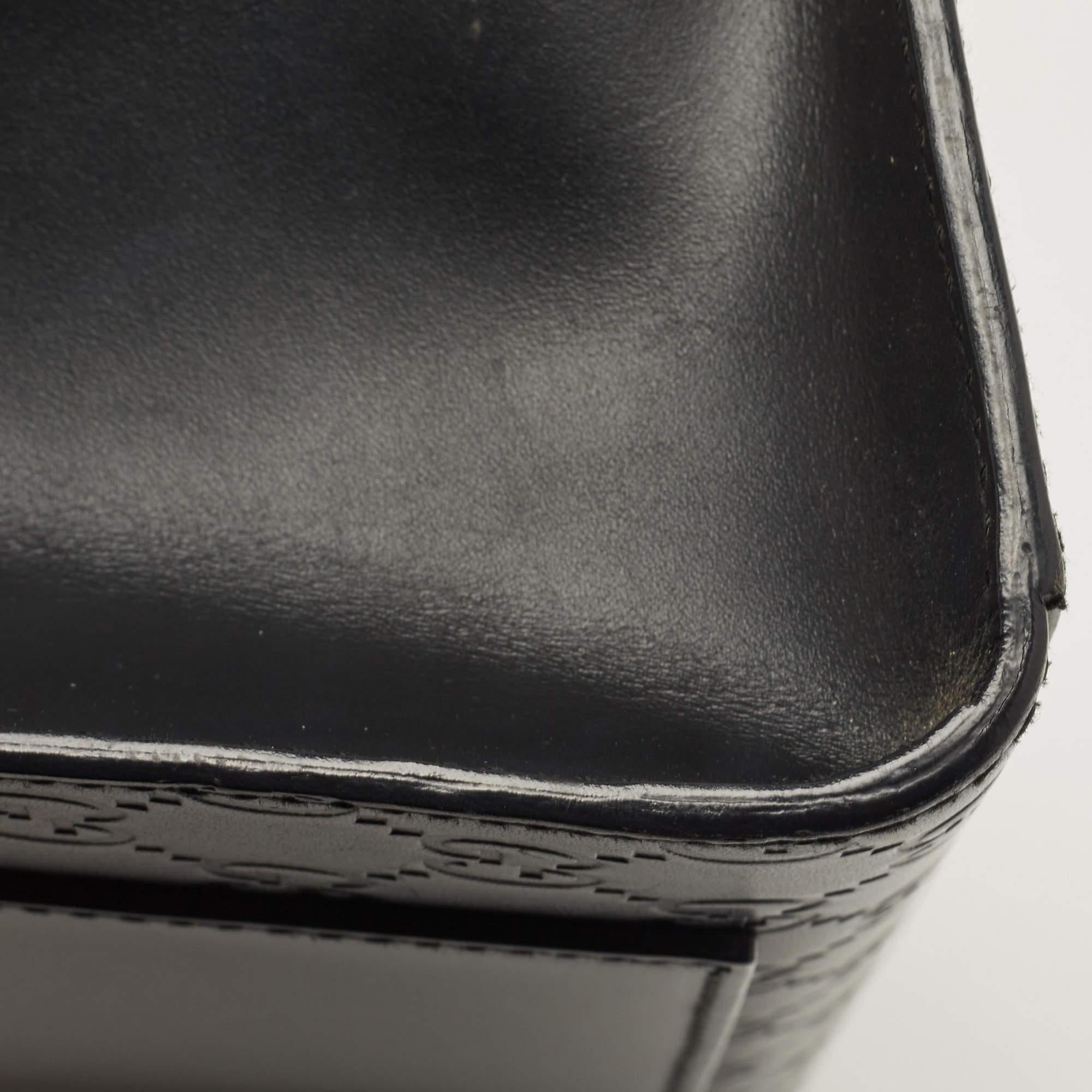 Gucci Black Guccissima Leather Medium Padlock Shoulder Bag 10