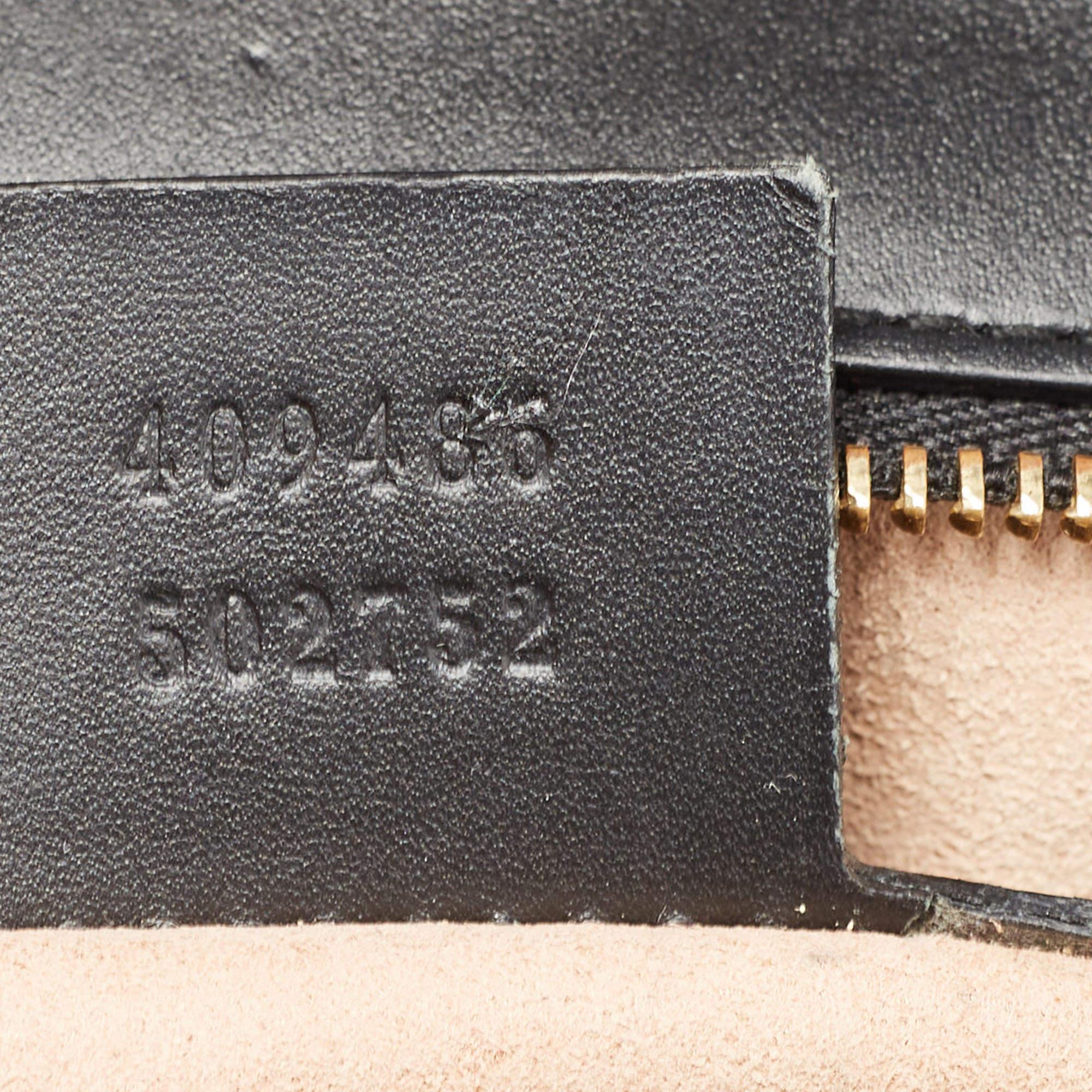 Gucci Black Guccissima Leather Medium Padlock Shoulder Bag In Good Condition In Dubai, Al Qouz 2