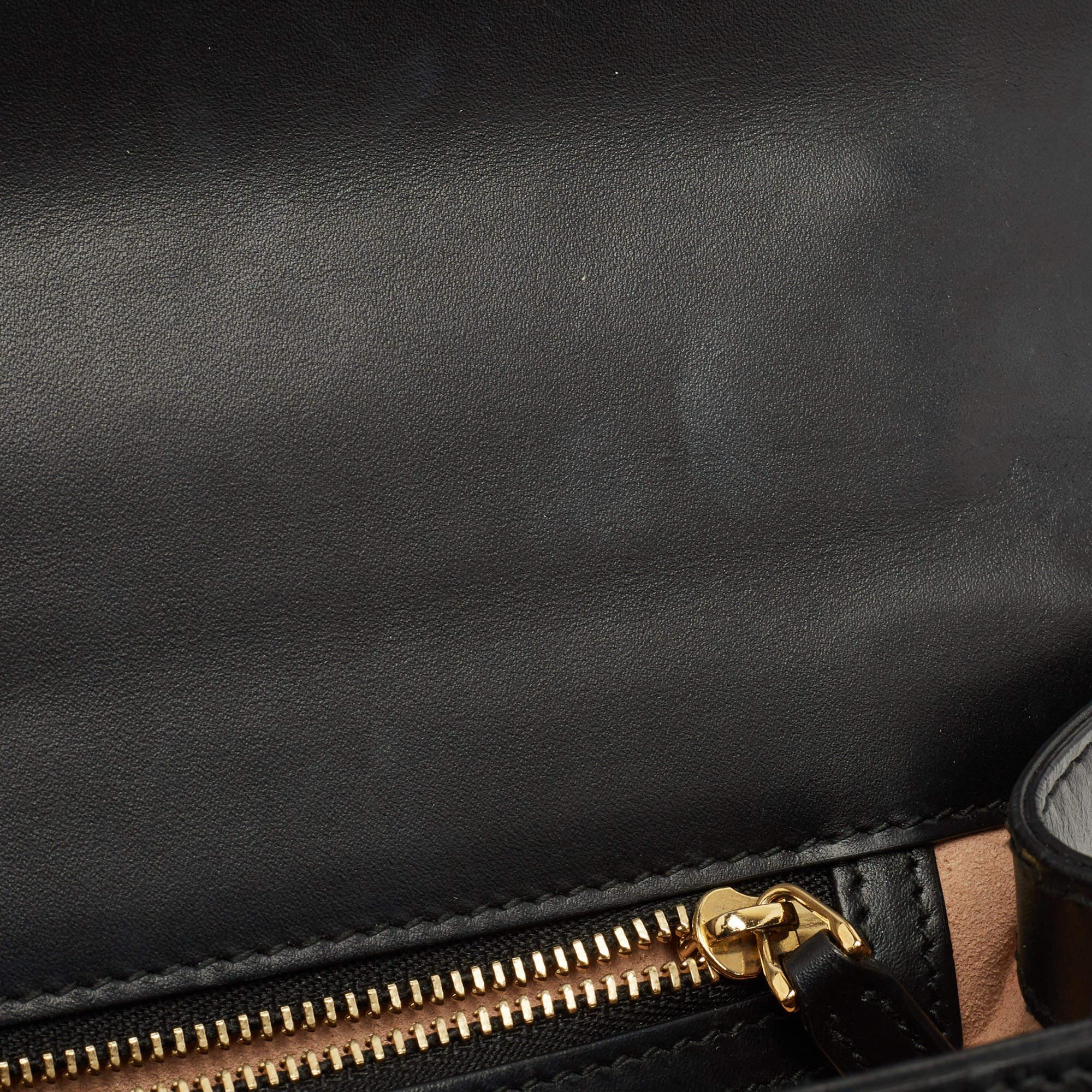 Gucci Black Guccissima Leather Medium Padlock Shoulder Bag 3