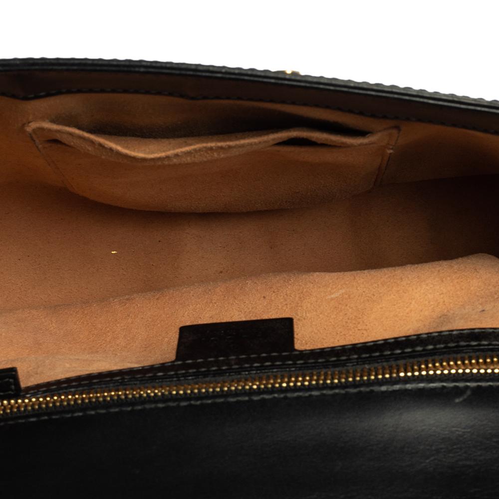 Gucci Black Guccissima Leather Medium Padlock Shoulder Bag 4
