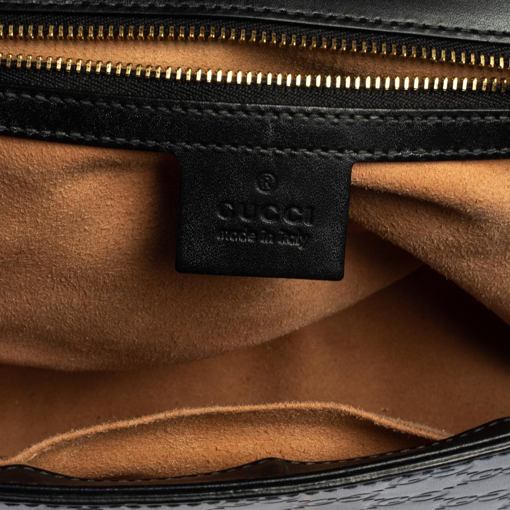 Gucci Black Guccissima Leather Medium Padlock Shoulder Bag 5