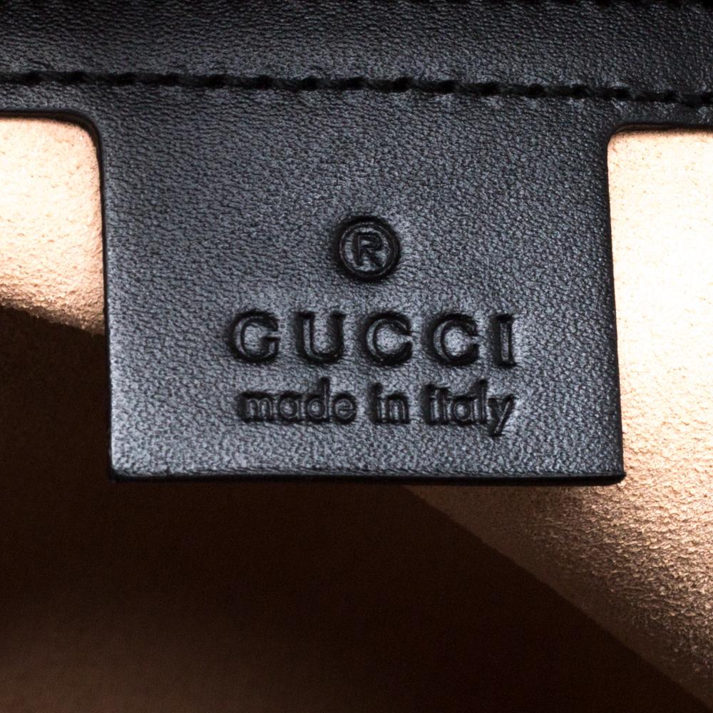 Gucci Black Guccissima Leather Medium Padlock Top Handle Bag 2