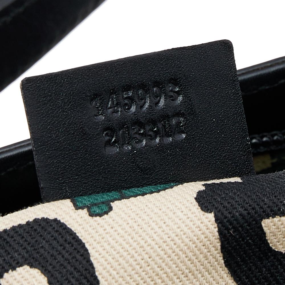 Gucci Black Guccissima Leather Medium Punch Tote 4