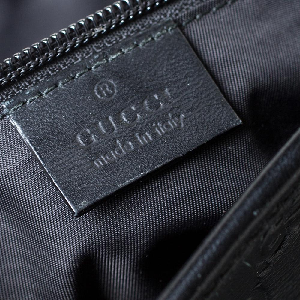 Gucci Black Guccissima Leather Medium Rubber Messenger Bag 5